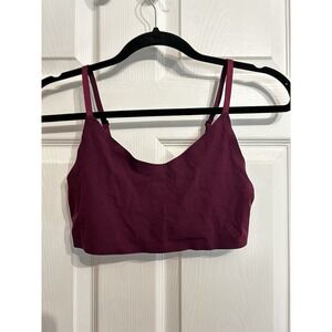 victoria's secret large bralette wireless unlined lace purple